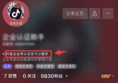 抖音蓝V是什么？